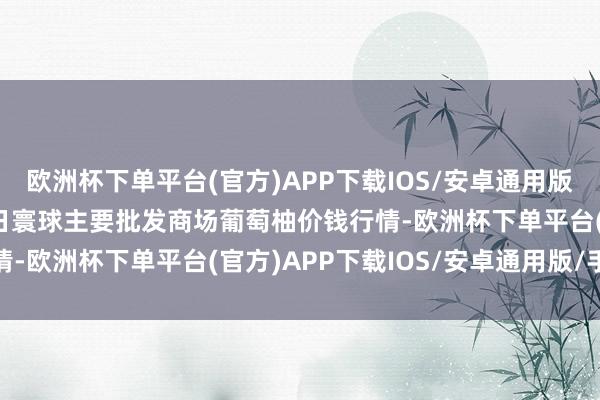 欧洲杯下单平台(官方)APP下载IOS/安卓通用版/手机版2024年5月1日寰球主要批发商场葡萄柚价钱行情-欧洲杯下单平台(官方)APP下载IOS/安卓通用版/手机版