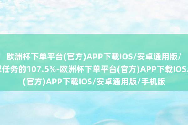 欧洲杯下单平台(官方)APP下载IOS/安卓通用版/手机版达到年度筹谋任务的107.5%-欧洲杯下单平台(官方)APP下载IOS/安卓通用版/手机版