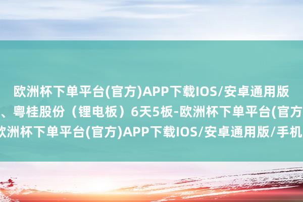 欧洲杯下单平台(官方)APP下载IOS/安卓通用版/手机版中安科（信创）、粤桂股份（锂电板）6天5板-欧洲杯下单平台(官方)APP下载IOS/安卓通用版/手机版