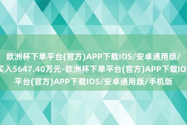 欧洲杯下单平台(官方)APP下载IOS/安卓通用版/手机版所有这个词净买入5647.40万元-欧洲杯下单平台(官方)APP下载IOS/安卓通用版/手机版