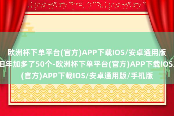 欧洲杯下单平台(官方)APP下载IOS/安卓通用版/手机版陈说数目比旧年加多了50个-欧洲杯下单平台(官方)APP下载IOS/安卓通用版/手机版