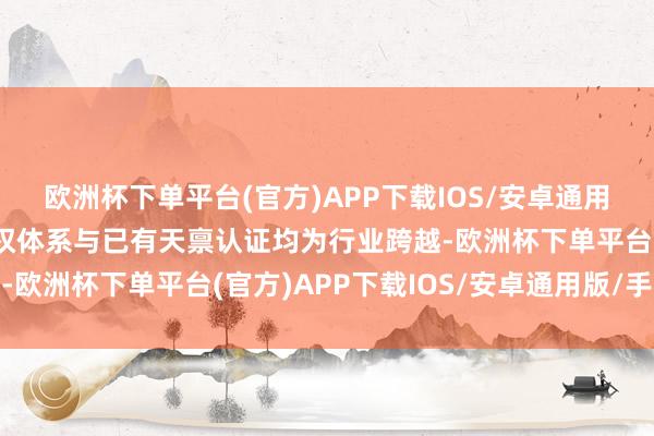 欧洲杯下单平台(官方)APP下载IOS/安卓通用版/手机版中枢常识产权体系与已有天禀认证均为行业跨越-欧洲杯下单平台(官方)APP下载IOS/安卓通用版/手机版